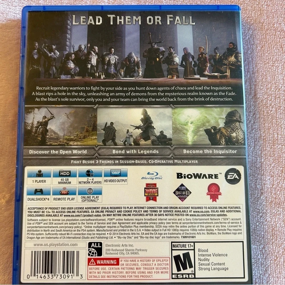 ✨4 for $20✨ Dragon Age Inquisition PS4 game excellent pre-owned condition